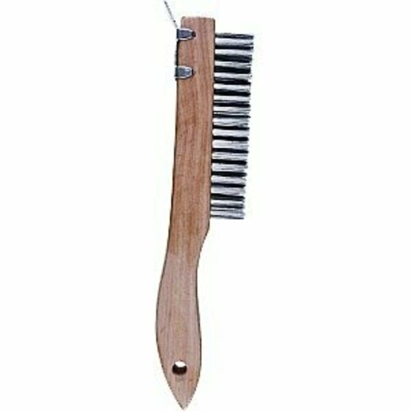 Dynamic Paint Products Dynamic 4 x 16 Row Wood Shoe Handle Wire Brush w/ Scraper 00403